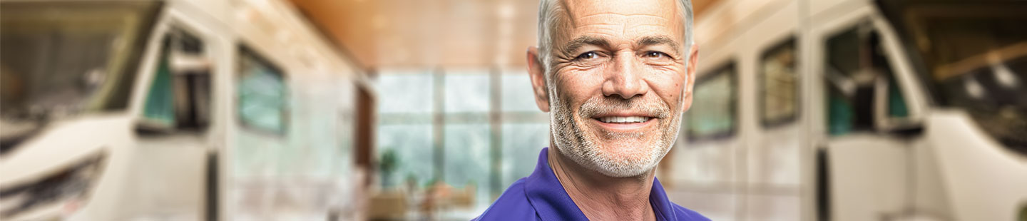 RV Dealer in showroom